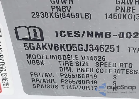 2016 Buick Enclave Leather from USA, damaged, VIN 5GAKVBKD5GJ346251